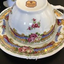 Depos Porcelain T. Limoges Tea For Two Set Tea Pot Cabbage Roses Cottagecore