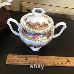 Depos Porcelain T. Limoges Tea For Two Set Tea Pot Cabbage Roses Cottagecore