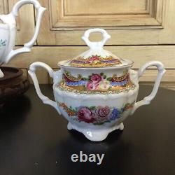 Depos Porcelain T. Limoges Tea For Two Set Tea Pot Cabbage Roses Cottagecore