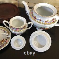 Depos Porcelain T. Limoges Tea For Two Set Tea Pot Cabbage Roses Cottagecore