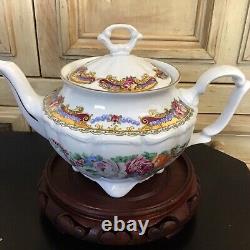 Depos Porcelain T. Limoges Tea For Two Set Tea Pot Cabbage Roses Cottagecore