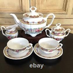 Depos Porcelain T. Limoges Tea For Two Set Tea Pot Cabbage Roses Cottagecore