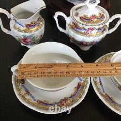 Depos Porcelain T. Limoges Tea For Two Set Tea Pot Cabbage Roses Cottagecore