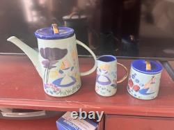 Disney Alice In Wonderland 70th Anniversary Teal Pitcher Tea Pot Set- Mary Blair