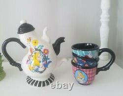 Disney Alice in Wonderland Tea Set Triple Spout Teapot