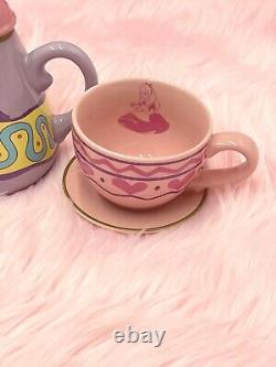 Disney Alice in Wonderland Tokyo Resort Teacup Saucer Tea Pot Set New Rare
