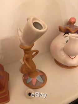 Disney Beauty And The Beast 10th Anniversary Tea Set Mrs Potts Teapot Chip Cup