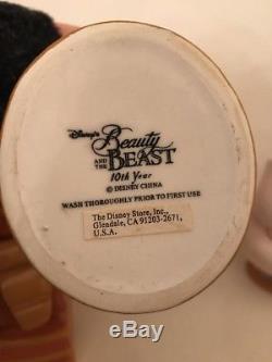 Disney Beauty And The Beast 10th Anniversary Tea Set Mrs Potts Teapot Chip Cup
