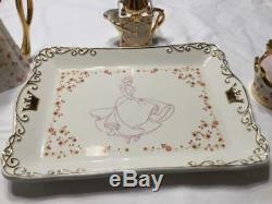 Disney CINDERELLA Royal Dreams Tea Set Serving/Cookie Tray- Teapot-Sugar&Creamer