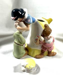 Disney Direct Snow White & 7 Dwarfs Tea Pot Set Creamer Sugar Bowl Retired