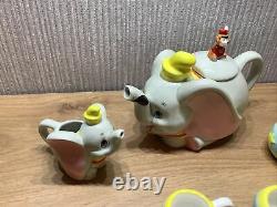 Disney Dumbo Tea Set Collectable China Rare Teapot Milk Jug Sugar Bowl Cups X7