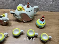 Disney Dumbo Tea Set Collectable China Rare Teapot Milk Jug Sugar Bowl Cups X7