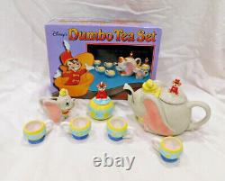 Disney Dumbo Tea Set Complete Rare Cute Box Cups Tea Pot Sugar Creamer Vintage