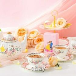 Disney Edition Beauty and The Beast Tea Pot Set Pot + Tray + Cup Set Kitchen