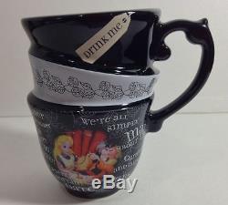 Disney Parks Alice in Wonderland Triple Teapot Set 1 Teapot + 2 Cups NEW