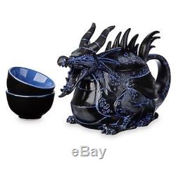 Disney Parks Maleficent Dragon Teapot & Cups Set New with Box