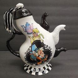 Disney Parks Rare Limited Edition 3 Spout Alice In Wonderland Teapot Mad Hatter