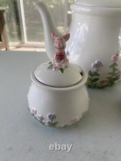 Disney Simply Pooh Tea Pot, Sugar Bowl & Creamer Set Winnie, Piglet & Tigger