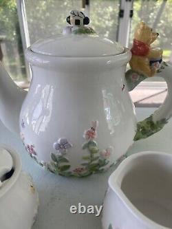 Disney Simply Pooh Tea Pot, Sugar Bowl & Creamer Set Winnie, Piglet & Tigger