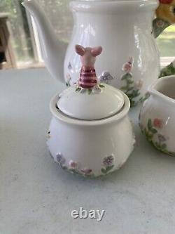 Disney Simply Pooh Tea Pot, Sugar Bowl & Creamer Set Winnie, Piglet & Tigger