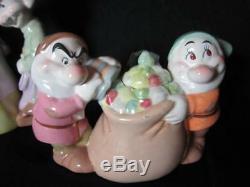 Disney Snow White and Seven Dwarfs Rare Tea Pot Set w Sugar & Creamer