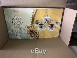 Disney Store ALICE IN WONDERLAND Through The Looking Glass LE Tea Set Cups Pot