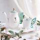 Disney Tinkerbell Teapot &coffee Cup Mug Set White Gold Green Handle Porcelain