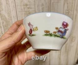 Disney Winnie the Pooh Teapot Tea cup Saucer Set No Box Shipped From Japan