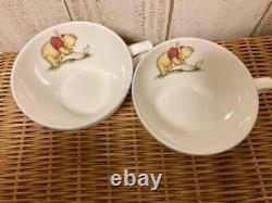 Disney Winnie the Pooh Teapot Tea cup Saucer Set No Box Shipped From Japan