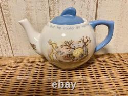 Disney Winnie the Pooh Teapot Tea cup Saucer Set No Box Shipped From Japan
