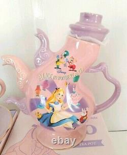 Disney store Teapot and Tea Cup Set Alice in Wonderland 70th Anniversary Japan