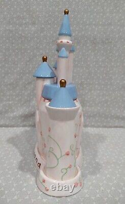 Disneyland Sleeping Beauty Castle Ceramic Teapot 7 Piece Tea Set Blush Pink