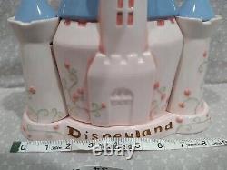 Disneyland Sleeping Beauty Castle Ceramic Teapot 7 Piece Tea Set Blush Pink