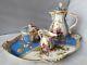 Dresden Tea Set Porcelain Vintage Hand Painted Elegant Serving Teapot Cups Tray