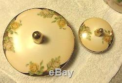 EXTREMELY RARE ROYAL RUDOLSTADT PRUSSIA B SIGNED ROSE BISCUIT / TEA POT SET