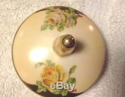 EXTREMELY RARE ROYAL RUDOLSTADT PRUSSIA B SIGNED ROSE BISCUIT / TEA POT SET
