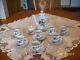 E & R Crown Gold Jaeger & Co. Pmr Vtg. Porcelain China Floral Tea Set 15 Pieces