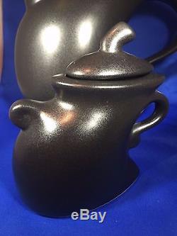 Earthtone Ceramic Whimsical Teapot Set