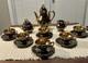 Echt Kobalt Bavarian Porcelain Tea/coffee Set Kobalt Blue With 24kt Gold Trim Vtg