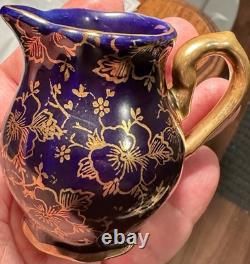 Echt Kobalt Bavarian Porcelain Tea/Coffee Set Kobalt Blue With 24kt Gold Trim VTG