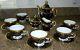 Echt Weimar 20003 Kobalt Katharina Cobalt & Gold Coffee Teapot Set Cups Saucers