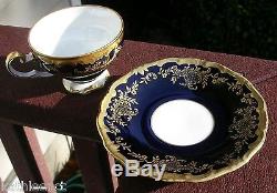 Echt Weimar 20003 Kobalt KATHARINA Cobalt & Gold Coffee Teapot Set Cups Saucers