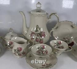 Edelstein Maria Theresia Moss Rose Teapot/coffee Creamer Sugar 6 cups/6 saucers