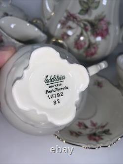 Edelstein Maria Theresia Moss Rose Teapot/coffee Creamer Sugar 6 cups/6 saucers