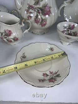 Edelstein Maria Theresia Moss Rose Teapot/coffee Creamer Sugar 6 cups/6 saucers