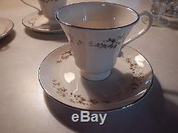 Edgerton Spring Rhapsody tea set tea pot, cups, saucers, creamer and sugar