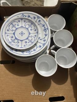Eisenberg Jager Blau Saks Tea Pot 5 Cups Saucers Sugar & Creamer Dessert Plates