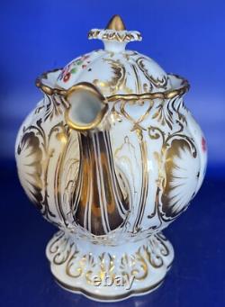 Elegant Old Paris Four Piece Hand Painted Tea Set Coffee Tea Creamer and Sugar