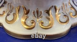 Elegant Old Paris Four Piece Hand Painted Tea Set Coffee Tea Creamer and Sugar