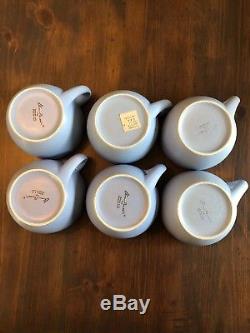 Elsa Peretti Tiffany & Co Thumbprint 14 Piece Tea Set Pot Bowl Mug Powder Blue